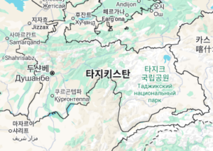 타지키스탄 지도보기 위치 고화질 사이트